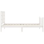 vidaXL Cadre de lit sans matelas blanc 100x200 cm bois de pin massif