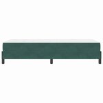 vidaXL Lit à ressorts avec matelas Vert foncé 80 x 220 cm tissu