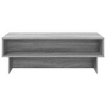 vidaXL Table basse Gris Sonoma 100 x 46 x 35 cm Bois d'ingénierie