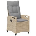 vidaXL Chaise de jardin 2 Pièces Beige et Gris clair 56 x 60 x 112 cm