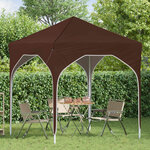 vidaXL Tente de fête pop-up 194 x 194 x 245 cm Marron