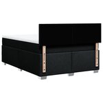 vidaXL Sommier à lattes de lit avec matelas Noir 140x200 cm Tissu
