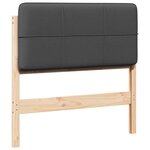 vidaXL Tête de lit capitonnée Brun et gris foncé 80 cm Pin massif