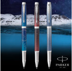 PARKER IM Premium Portal  Stylo roller  Dégradé de rouge  recharge noire pointe fine  Coffret cadeau