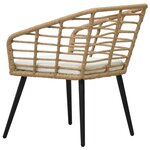vidaXL Chaises de jardin lot de 2 avec coussins Résine tressée Chêne