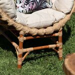 Fauteuil de jardin en osier LAURA moutarde