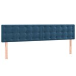 vidaXL Sommier à lattes de lit et matelas Bleu foncé 160x200cm Velours