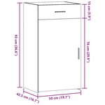 vidaXL Buffet noir 50x42 5x93 cm bois d'ingénierie