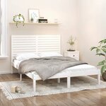 vidaXL Cadre de lit sans matelas blanc 140x200 cm bois massif