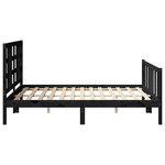vidaXL Cadre de lit sans matelas noir 140x190 cm bois de pin massif