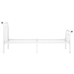 vidaXL Cadre de lit sans matelas blanc métal 100x200 cm