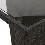 vidaXL Ensemble de bistro de jardin 11 Pièces coussins noir poly rotin