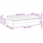 vidaXL Cadre de lit d'angle avec matelas avec matelas 2 Pièces Gris tissu
