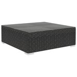 Vidaxl salon de jardin 10 pièces avec coussins résine tressée noir