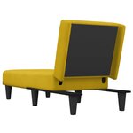 vidaXL Chaise longue jaune velours