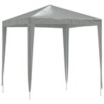 vidaXL Tente de fête 200 x 200 x 240 cm Gris clair PE et acier