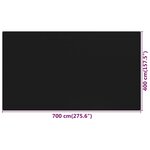 vidaXL Tapis de tente 400x700 cm Noir PEHD