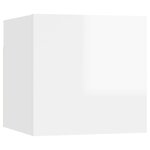 vidaXL Tables de chevet 2 Pièces Blanc brillant 30 5x30x30 cm Aggloméré