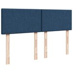 vidaXL Sommier à lattes de lit avec matelas Bleu 140x190 cm Tissu