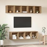 vidaXL Ensemble meuble TV 4 Pièces chêne artisanal 37 x 37 x 142.5 cm