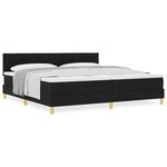 vidaXL Lit à Ressorts avec Matelas Noir 200x200 cm Tissu