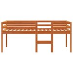 vidaXL Lit haut sans matelas cire marron 90x200 cm bois massif