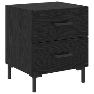 vidaXL Cabinet de chevet avec tiroir Chêne noir 40 x 35 x 47 5 cm