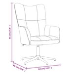 vidaXL Chaise de relaxation Gris clair Velours