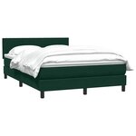 vidaXL Sommier à lattes de lit et matelas vert foncé 160x220cm velours