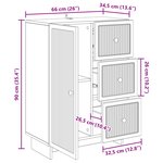 vidaXL Buffet Sonoma gris 66 x 34 5 x 90 cm Bois d'ingénierie