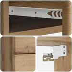 vidaXL Cabinet de chevet mural Chêne artisanal 34 5 x 33 x 40 cm