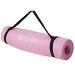 Pure2improve tapis de yoga 120x60x1 cm caoutchouc rose