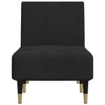 vidaXL Chaise longue noir velours