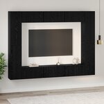 vidaXL Ensemble meuble TV 10 Pièces Chêne Noir Moyen 30 5 x 30 x 90 cm
