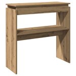 vidaXL Table console chêne artisanal 80x30x80 cm bois d'ingénierie
