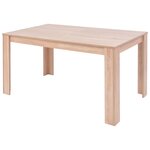 Vidaxl table et chaises 5 pièces cuir synthétique chêne noir