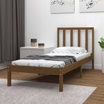 vidaXL Cadre de lit sans matelas marron miel pin massif 100x200 cm