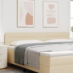 vidaXL Tête de Lit LED Design Lignes Crème 100 cm Tissu
