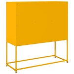 vidaXL Buffet jaune moutarde 100 5x39x107 cm acier laminé à froid