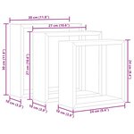 vidaXL Étagères murales sous forme de cube 3 Pièces Blanc et chêne sonoma