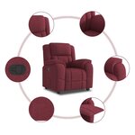 vidaXL Fauteuil inclinable Rouge bordeaux Tissu