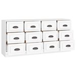 vidaXL Buffets 2 Pièces blanc bois d'ingénierie
