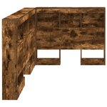 vidaXL Tête de lit de rangement Chêne fumé 100 cm Bois d'ingénierie