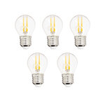 Lot de 5 ampoules led "vintage"  culot e27  blanc chaud  spécial extérieur (ip45)