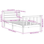 vidaXL Cadre de lit sans matelas blanc 100x200 cm bois de pin massif