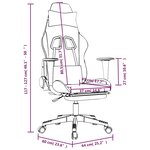 vidaXL Chaise de jeu de massage avec repose-pied Noir et rouge Tissu