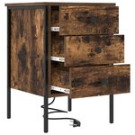 vidaXL Cabinet de chevet Chêne fumé 42 x 41 x 61 cm Bois d'ingénierie