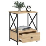 vidaXL Tables de chevet 2 Pièces chêne sonoma 50x41x65 cm bois ingénierie
