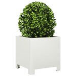 vidaXL Jardinières 2 Pièces blanc 30x30x30 cm acier