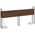 vidaXL Headboard de Rangement avec Station de Charge Chêne marron